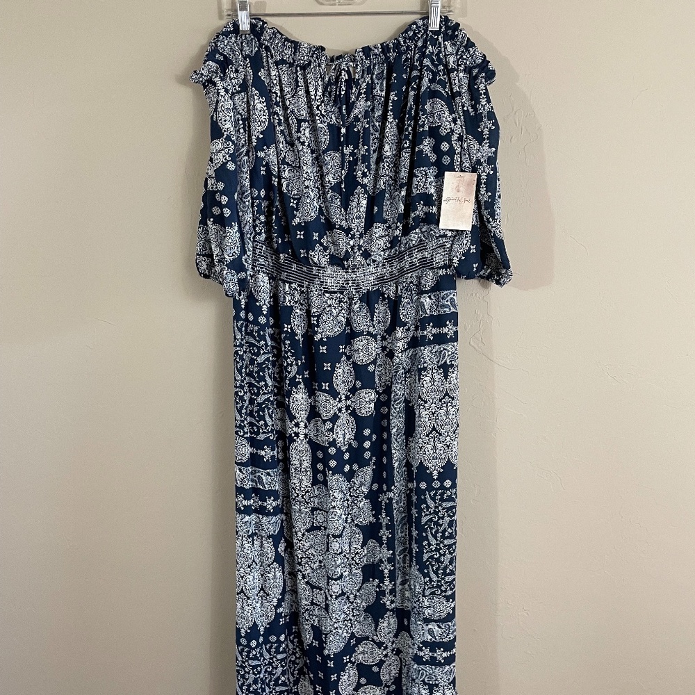 A Beautiful Soul Off the shoulder maxi bohemian dress